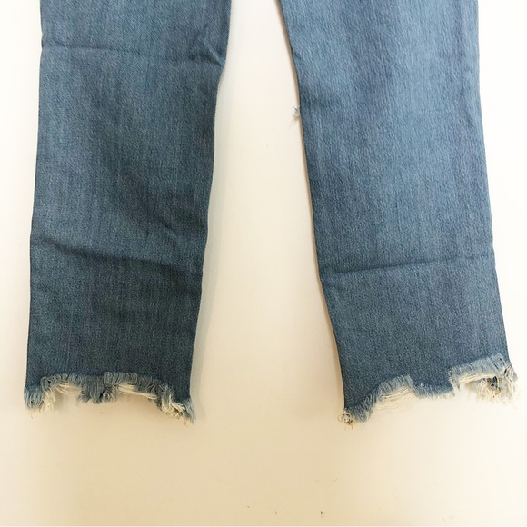 NWT FREE PEOPLE Maggie Mid-Rise Straight-Leg Jeans Light Stone Wash Size 26 - Picture 11 of 16